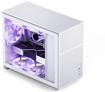 JONSBO D31 MESH White Micro ATX Computer Case, M-ATX/ITX Mainboard/Support RTX 4090(335-400mm) GPU 360/280AIO,Power ATX/SFX: 100mm-220mm Multiple Tool-Free Design,White
