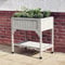 feel good Raised Herb Planter Wooden Box Planter Raised Bed Container for Herbs - 8 Lined Sections, Solid Wood Frame