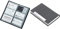 ALASSIO 41006 - Visitenkartenalbum aus FINEtouch-Lederimitat, 20 x 11,5 x 1,5 cm & AYCLIF Visitenkartenetui Professionelles PU-Leder Metall Namenskartenhalter Tasche Visitenkartenhalter, Grau