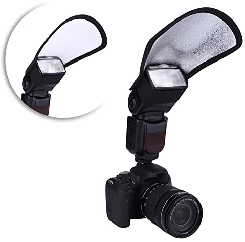 Réflecteur de Photographie Blanc argenté Flash à Lumière Intense Douce Universelle pour Panneau de Réflecteur D'appareil Photo Reflex