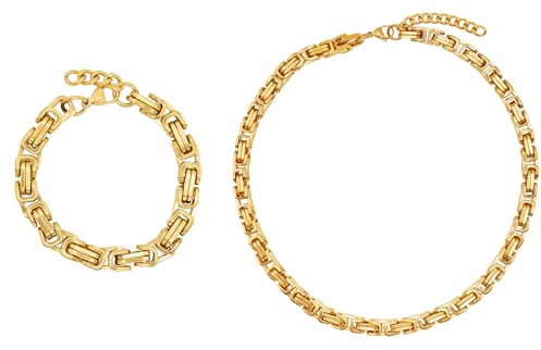 Heideman 2er Set Damen Rosie aus Edelstahl gold farbend Kette und Armband für Frauen