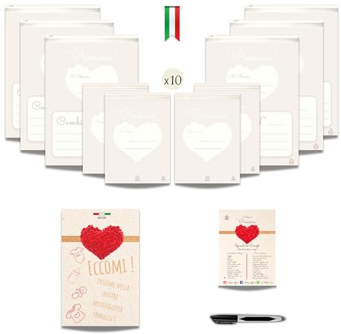 Primina™ -10 Bustine Corredino Neonato Ospedale - Prodotto 100% Italiano - Sacchetti Borsa Parto Neonata con Cartolina Nascita e Pennarello