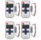 4PCS LED Remote Controller 11-Key RF Mini Wireless Remote Switch with DC 12V Connector for 5050 3528 5630 RGB Single Color LED Strip Lights Wireless Switch Dimmer Control