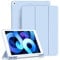 ZKTUYU Hülle für iPad 9./8./7. Generation mit Stifthalter ipad 9 Generation hülle 10.2 Zoll Modell 2021/2020 / 2019, für iPad 10.2 Zoll, Ultradünne Schutzhülle aus TPU mit Standfunktion, Blau