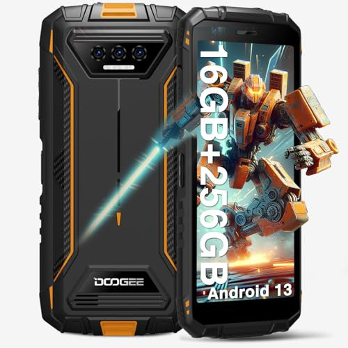 DOOGEE S41 Max Telephone Portable,16GB RAM+256GB/TF 1TO,5.5”IPS HD+ Display Android 13 Smartphone Incassable,Batterie 6300mAh,Dual 4G/ Face ID/NFC/GPS/OTG/WiFi 6/ IP68/ IP69K