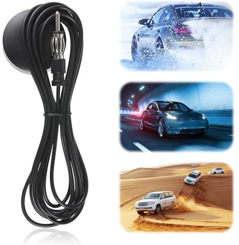 Auto Radio Antenne,Autoantenne FM Windschutzscheibe Antenne Universal FM Auto Antennen Mit DIN Stecker 3M Verlängerungskabel Für Fahrzeug Autos Radio Stereo LKW SUV Universal Mit Mehrweg