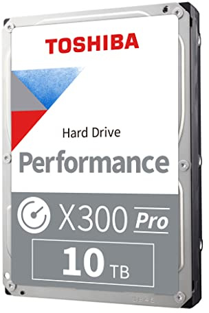 Toshiba X300 PRO 10TB High Workload Performance für Creative Professionals 3,5 Zoll interne Festplatte - bis zu 300 TB/Jahr Workload Rate CMR SATA 6GB/s 7200RPM 512MB Cache - HDWR71AXZSTB