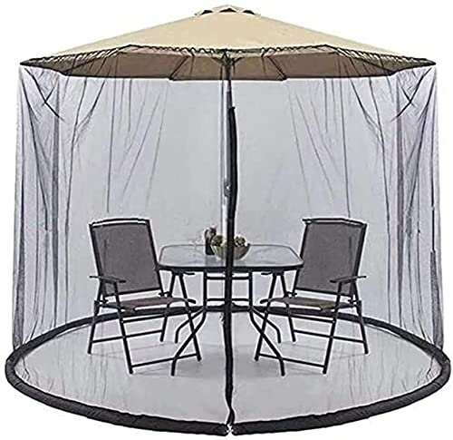 Gartenschirme im Freien Gartenschirm Mosq-uito-Netz Mesh-Bildschirm Reißverschlussöffnung Höhenverstellbares Garten-Sonnenschirmnetz Verwandeln Sie Ihren Sonnenschirm in einen Pavillon (Far