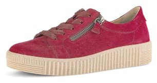 Gabor Damen Low-Top Sneaker, Frauen Halbschuhe,Best Fitting,schnürer,Plateausohle,straßenschuhe,Strassenschuhe,Merlot (Ambra),40.5 EU / 7 UK