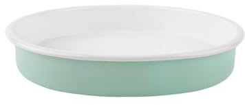 Sallys Emaille Ofenform - Ø32 cm, Ofenfest bis 230 Grad, Induktionsgeeignet, Aromaneutral (Passtellgrün)