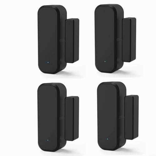 LVYXON 4 sensori WiFi per porte e finestre, rilevatori intelligenti per porte aperte/chiuse, con controllo APP di notifica gratuito, per porte e armadi