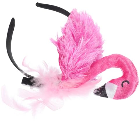 Garneck Hawaii-Flamingo-Stirnband Led-Flamingo-Kopfschmuck-Tiara Leuchtender Flamingo-Haarreifen Sommer-Strand-Luau-Party-Kopfschmuck Für Karneval Tropisches Haar-Accessoire
