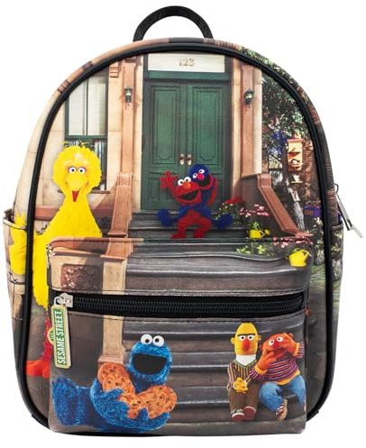 AI ACCESSORY INNOVATIONS Mini-Rucksack, PU-Leder, Schultertasche, 26,7 cm, Kunstleder, Sesame Street, Chica