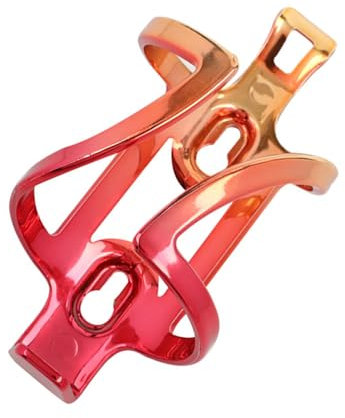 Qukaim Porte-bouteille d'eau pour vélo - Rouge éclatant - Support en aluminium léger pour VTT, équipement de cyclisme, installation facile