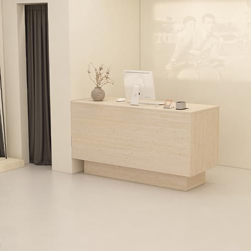 Empfangstheke,Bürotheke,Modern Rezeptionstheke,Schlicht und modern,Dickes Brett,geeignet for Damenbekleidungsgeschäfte,Kassen,Bekleidungsgeschäfte und andere Szenen (Montage erforderlich)(L,100cm)