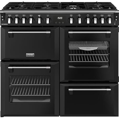 Stoves Richmond 100cm Dual Fuel Range Cooker - Black - A/A/A Rated