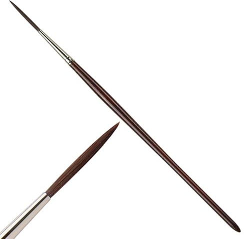 Pro Arte Series 203 Acrylix Rigger Brush – Size 4 – Acrylic Paint Brushes with Stiff Synthetic Hair for Precision & Fine Detail Painting – Short Handle