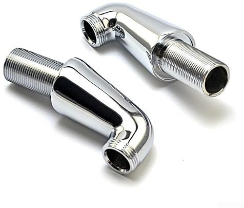 2 x Chrom Deck Montiert Bad Einlauf Dusche Mischbatterie Beine Adapter Verlängerung Mischbatterie Beine Moderne Badezimmer Mischbatterie Zubehör