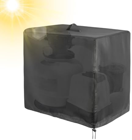 Nudorpn Sand Filter Pump Cover, 420D Oxford Pool Sand Filter System Cover, 84 x 61 x 86 cm Protection for Filter System and Pool Pump, Waterproof and Dustproof for Pool Cover