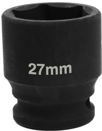 Clé à douille hexagonale de 27 mm, entraînement 1/2 – Douille à percussion en chrome-molybdène avec surface durable, pour changement de roue et applications professionnelles