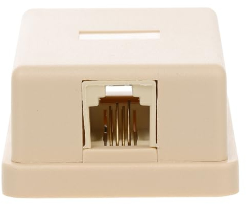 Beige 4-wege Festnetzanschlusskasten 6p4c Ps für Zuverlässige Verbindung | Einfache Installation, Breite Kompatibilität, zum Teilen Einer Telefonleitung, 1 Stück, Kompakt