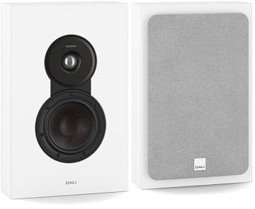 DALI SONIK Passive HiFi-Lautsprecher an der Wand, 2-Wege-Design, 11,4 cm Holzfaser-Tieftöner, 2,5 cm (1 Zoll) Soft-Dome-Hochtöner, Weiß (Paar)