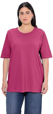 Ulla Popken Damen Shirt klassisch dunkle Beere 54+