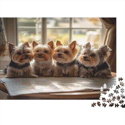 Yorkshire Terrier Jigsaw Puzzle 1000 Pieces Paper Adults Cute Indoor Game