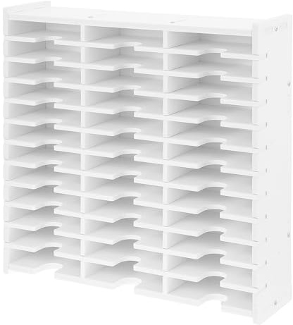 VINTORKY Porta CD da Tavolo Custodia per Dischi e Dvd Resistente All'usura in Pvc Bianco Organizer Multi-scomparto come Regalo