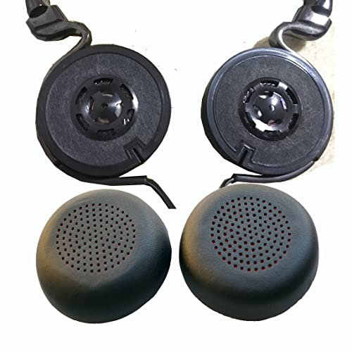 Almohadillas para orejas de cuero de repuesto para JVC HA-SR75S Auriculares (orejeras) SR75S (reemplazar 1)