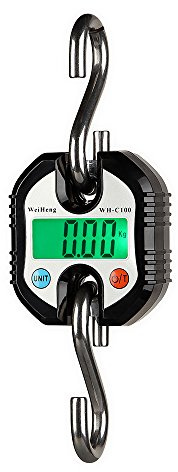 Decdeal WeiHeng Kranwaage Digitale Kofferwaage Gepäckwaage 3 Wägeeinheiten (0-100kg / 50g, 100-150kg / 100g)