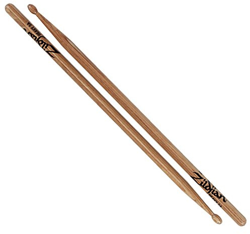 Zildjian Z5AH 5B Hickory Drumsticks - Nylon Tip - Black, Laminated Birch