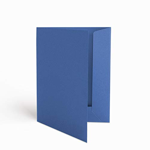 Werbegrün Präsentationsmappe A4 – 500 Stück Blau (Preußischblau) | FSC® MIX 70% | Dokumentenmappe aus 320g/m² Pappe | Mit Visitenkartenschlitz | Made in Germany | Direkt vom Hersteller