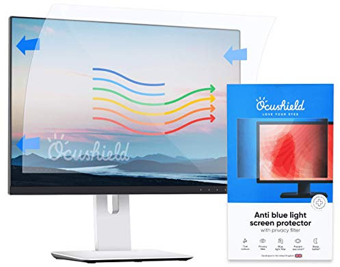 Ocushield 21” (16:10) Premium Anti Blue Light Screen Protector with Privacy Filter for Laptops and Computer Monitors - Anti-Glare - Easy Install - Anti-Fatigue