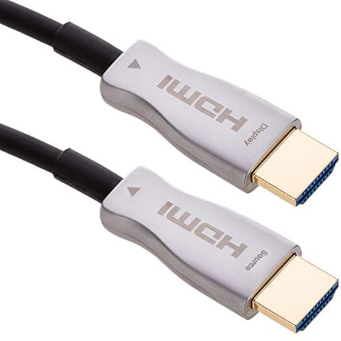 BeMatik - Cable HDMI 2.0 macho Ultra HD 4K activo por fibra óptica de 50m (HG074)