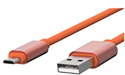 JAYM Câble USB vers Lightning 2.4A - 1,7 mètres - Collection Pop - Orange