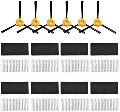 MAXDIRECT Pack de Cepillos Laterales, Filtros HEPA y Filtros Esponja para Aspiradora Robot Cecotec Conga Excellence 990 - Pack de 22 PCS.