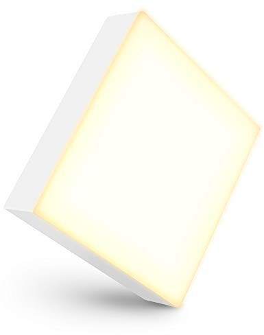 linovum paniled LED Panel Deckenleuchte flach nur 26 mm - 12 Watt 230V Licht warmweiß - Deckenpanel Aufbauleuchte quadratisch