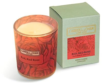 Duftkerze aus Bienenwachs Rote Rose