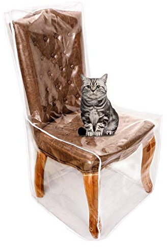 Clear Plastic Chair Covers,Waterproof Dining Chair Covers Protector for No Dust/Spill/Pet Hair/Pet Claws, Clear Dining Room Chair Protector Dust Cover Protection Storage Bags