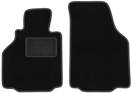 Velours-Fußmatten passend für Porsche Boxster (typ. 986) 1997-2004, Schwarz | passend für Coupé/Cabrio; Velours-Teppich (Polypropylen), ca. 6,5 mm; rutschfest, Universal-Befestigungen