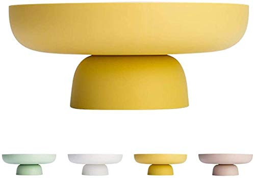 QMHN Creativity Tall Fruit Bowl, Drain Fruit Basket, Vegetable Bowl - Modern Style - Yellow