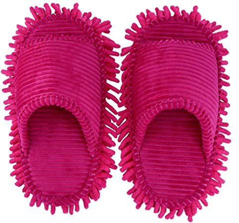 VICASKY 1paar Hausschuhe Für Bequeme Und Rutschfeste Reinigungsschuhe Mit Mikrofaser-boden Für Pflege Fliesen Und Vinylböden