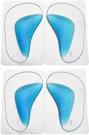 2 paia di solette di supporto dell'arco plantare, piede piatto in gel di silicone, scarpe di correzione del piede piatte solette di piede cuscinetti di correzione cuscinetti(blu)