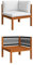 vidaXL Canapé d'angle de Jardin avec Coussins Canapé d'angle de Patio Meuble de Terrasse Meuble de Jardin Extérieur Bois d'Acacia Massif