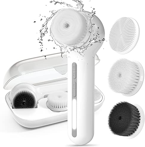 Gesichtsreinigungsbürste,TOUCHBeauty Gesichtsbürste Elektrische Wasserfest Reinigungsbürste Gesicht mit 2 Bürstenkopf,6 Stufigen Rotations für Haut Tiefenreinigung,Aufladbar