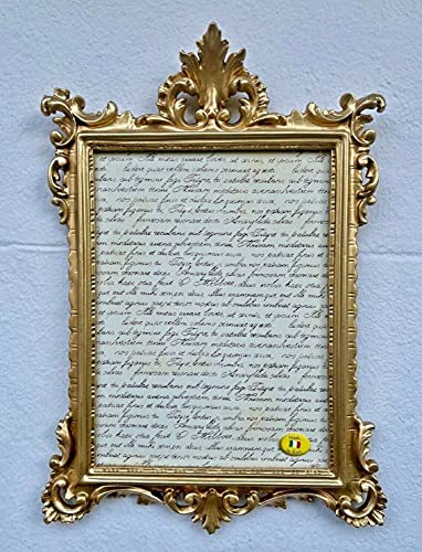 Bilderrahmen Gold Antik Barockrahmen 36x24cm Fotorahmen Shabby 24x18 Deko Hängerahmen Spiegelrahmen Vintage Landhausstil Prunkrahmen c12M