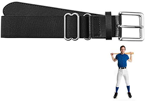 Asotagi Sport-Gürtel – 115 cm Baseball-Gürtel Softball-Gürtel verstellbar, stylischer Taillengürtel Jugendliche und Erwachsene, Outdoor-Sportaktivitäten (schwarz)