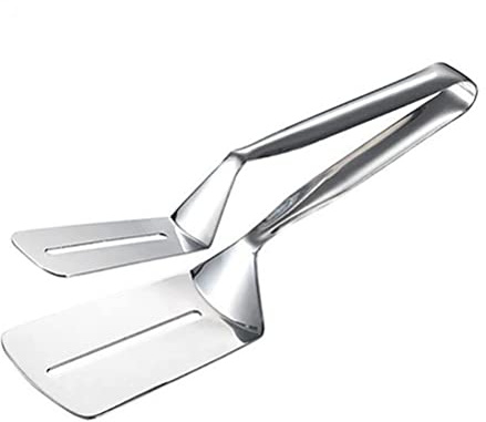 Steakklammer, doppelseitige Schaufelklammer, Edelstahlschaufel zum Braten von Fisch, Flip-Fisch, Multifunktions-Steakklammer, gebratener Steakspatel Küche, Restaurant, Pizza,