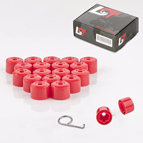 LST 20x Sechskant Radschraubenkappen Abdeckkappen Set 17 mm rot